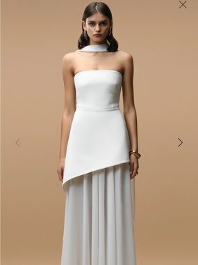 NEW WITH TAGS Monaco White Dress with Scarf